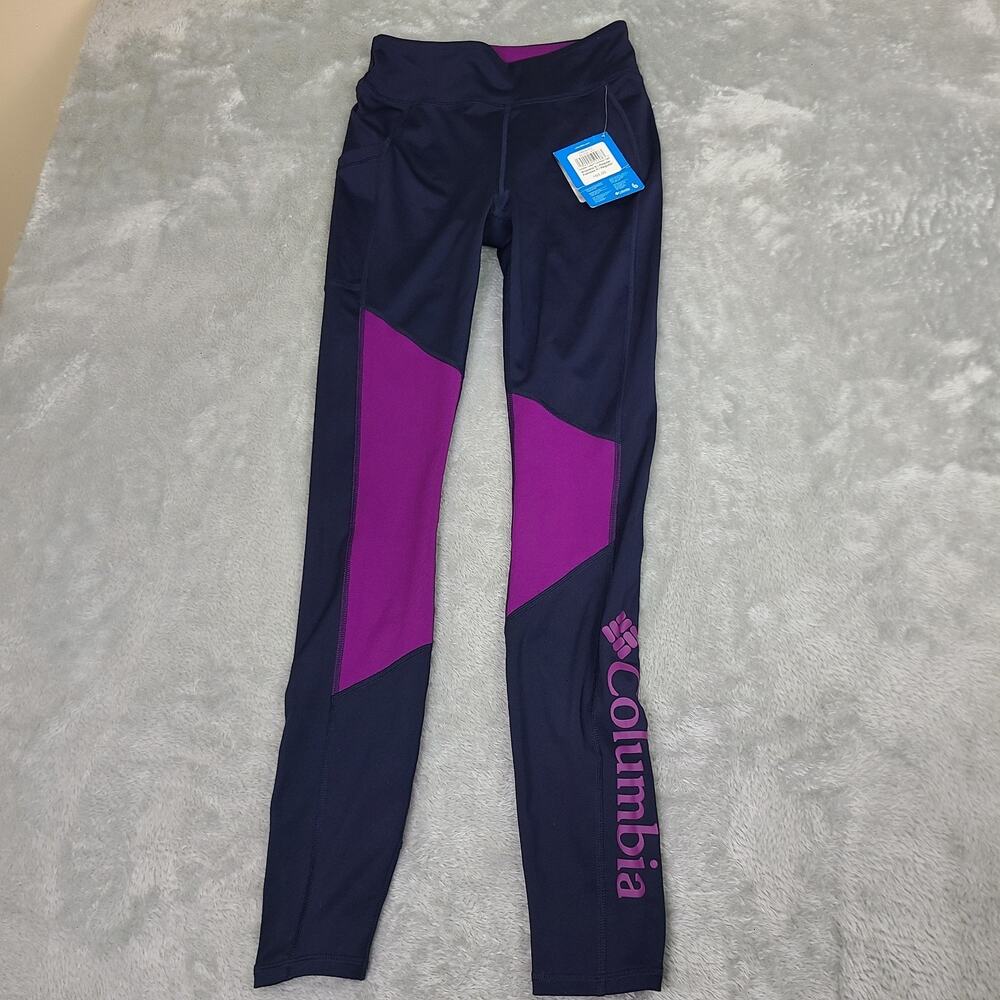 Women's Columbia Lodge Colorblock Tights Outdoors Omni Wick Hiking Sz Small NWT